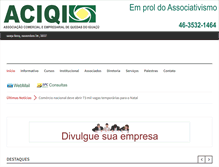 Tablet Screenshot of aciqi.com.br